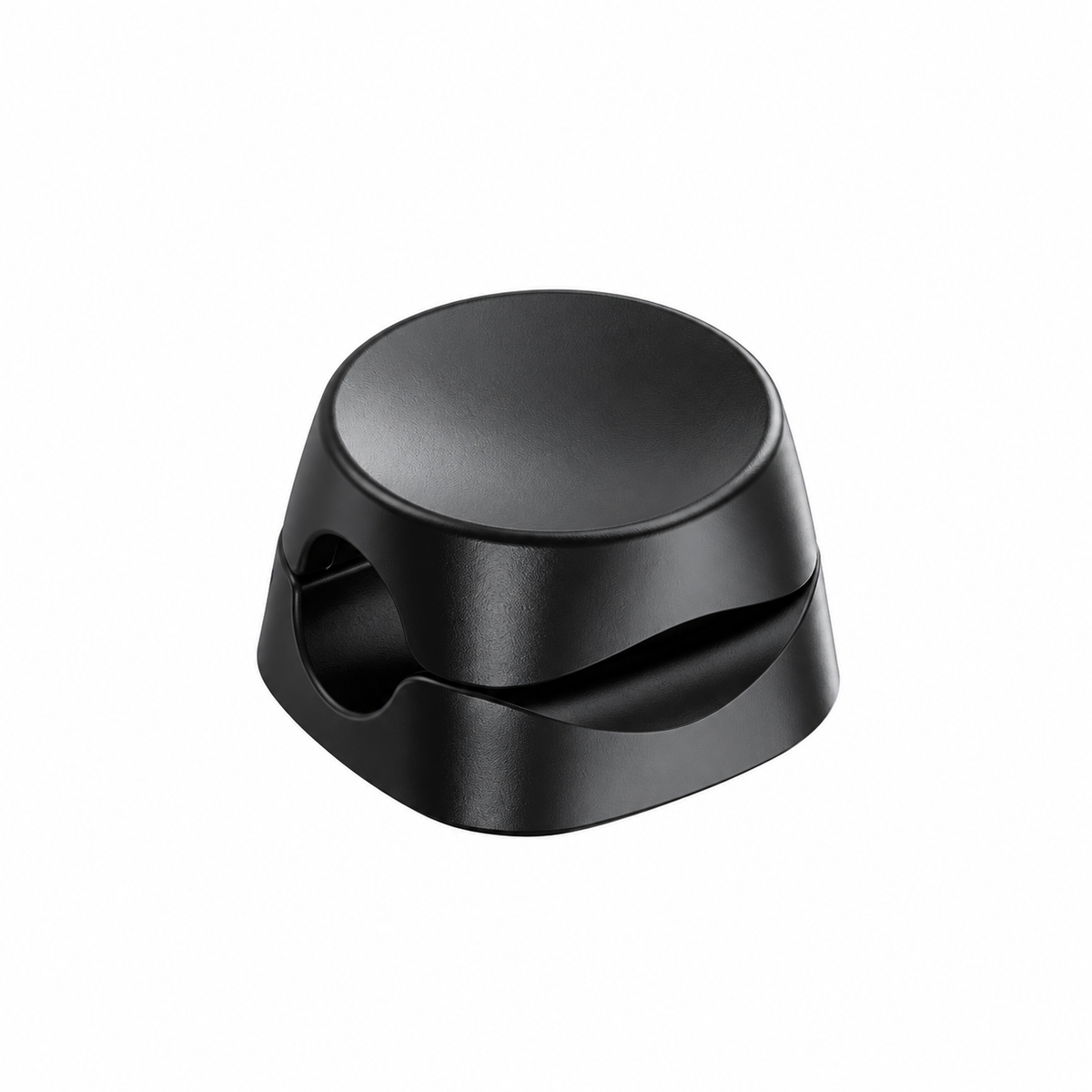 Black Spring-Closure Adhesive Cable Clips, 6 Pack - view 2