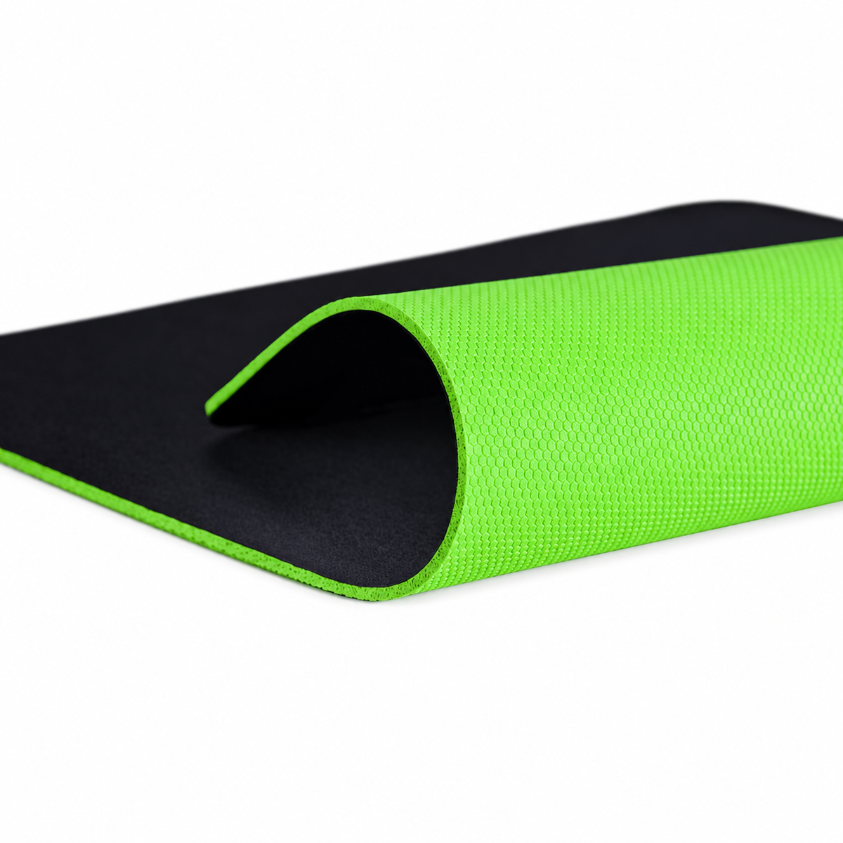 Black XXL Cloth Mouse Mat with Green Rubber-Foam Base - view 2