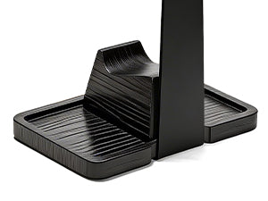Black Wood and Metal Headphone Stand with Single Controller Holder - view 2