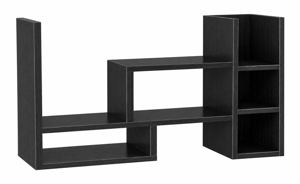 Adjustable Black Three-Shelf Desktop Storage Organizer - view 2