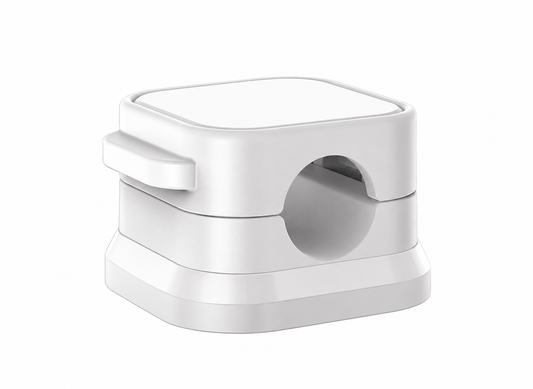 White Magnetic Adhesive Cable Clips, 9 Pack