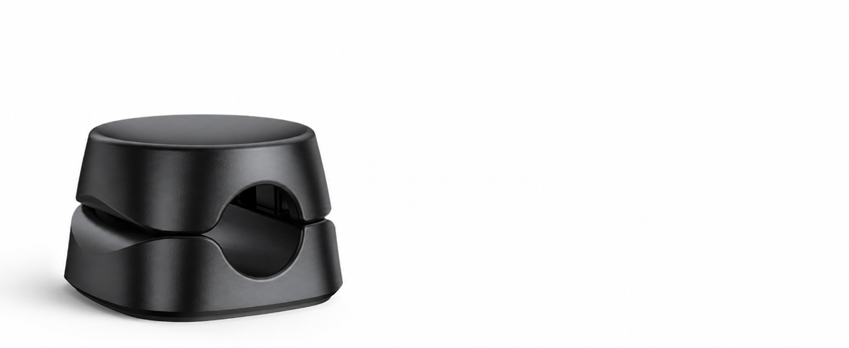 Black Spring-Closure Adhesive Cable Clips, 6 Pack