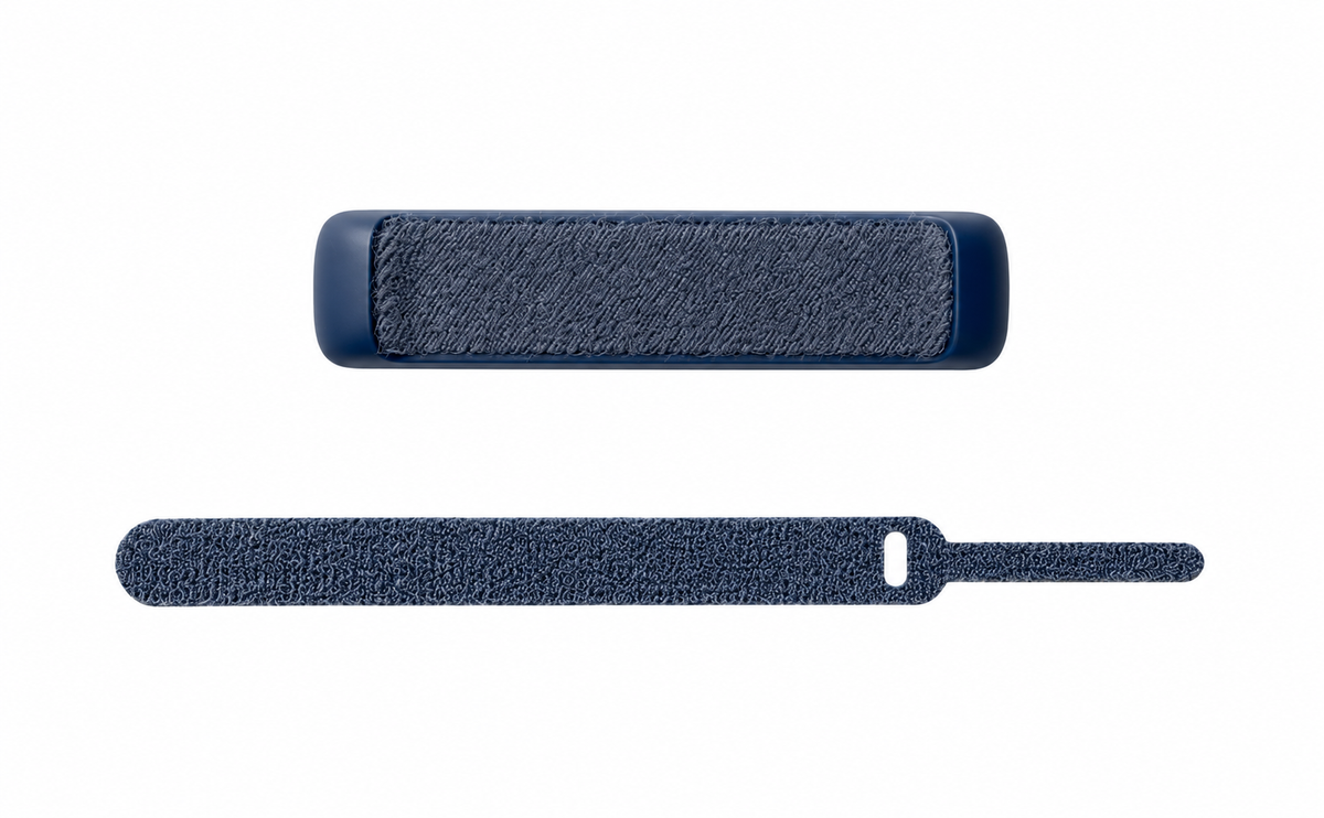 Blue Adhesive Cable Organizer Base with Eight Hook-and-Loop Ties - view 2