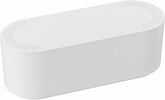 Small White Cable Management Box with Removable Lid