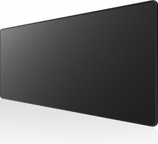 Black Extended Cloth Mouse Mat with Stitched Edges