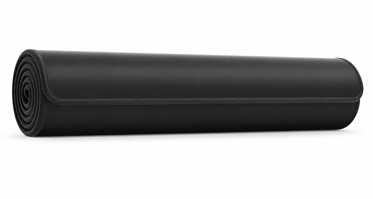 Black Extended Cloth Mouse Mat with Stitched Edges - view 2
