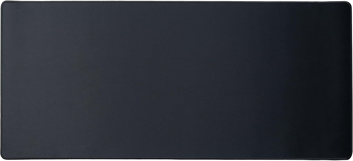 Black Extended Polyester Mouse Mat with Stitched Edges