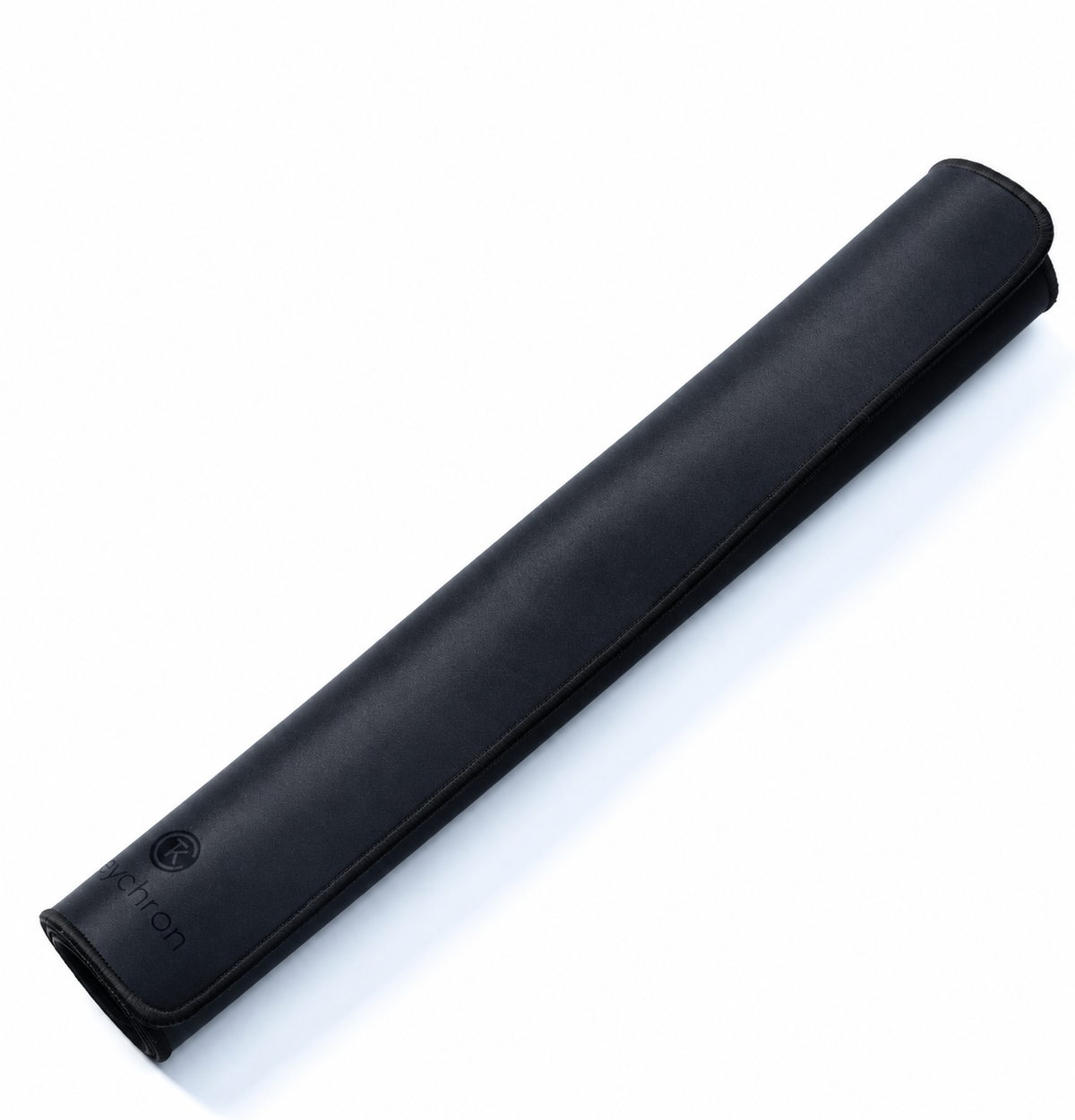 Black Extended Polyester Mouse Mat with Stitched Edges - view 2
