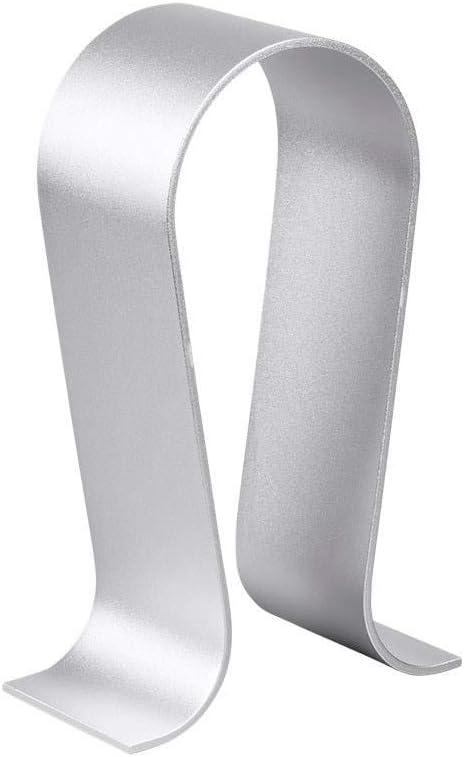 Silver Aluminum Arch Headphone Stand with Rubber Feet