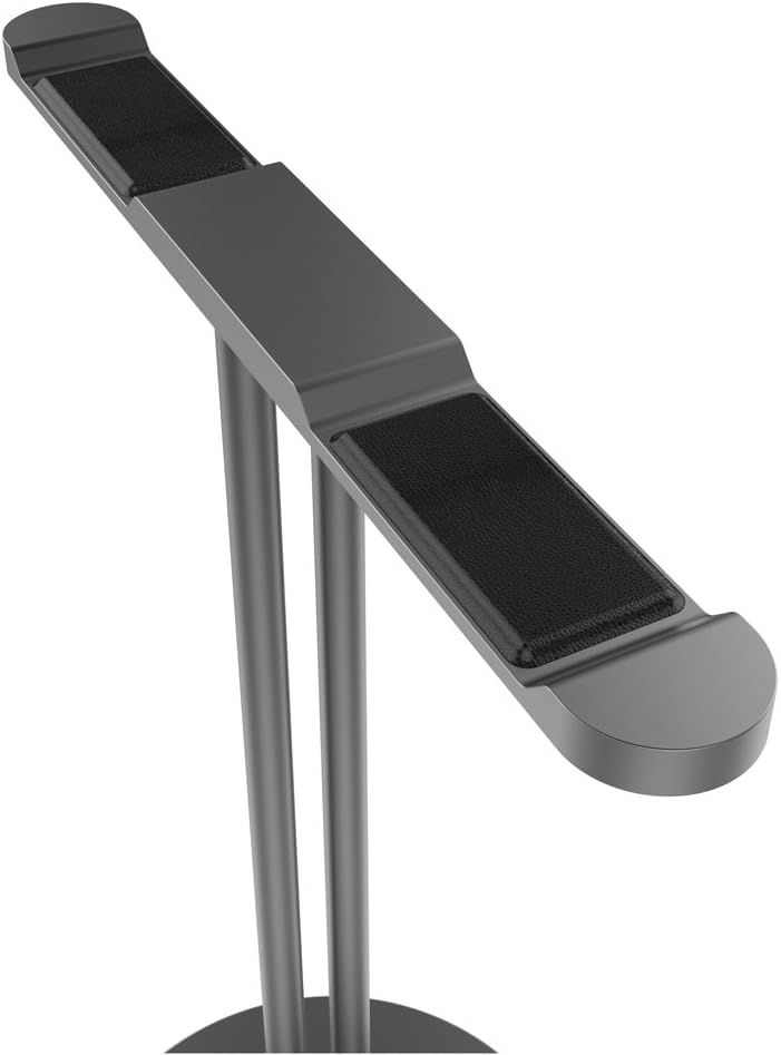 Space Grey Aluminum Dual-Headphone Stand with Padded Hangers - view 2