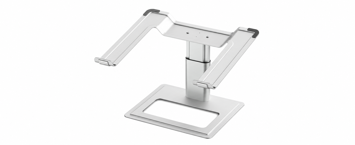 Silver Height-Adjustable Laptop Stand for 10–17.3-Inch Notebooks