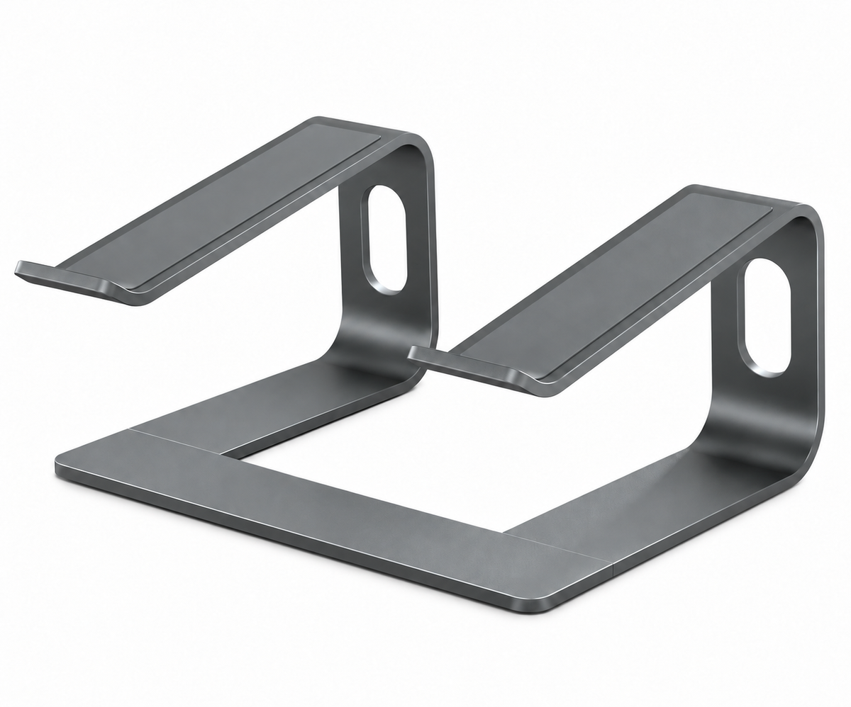 Grey Detachable Aluminum Laptop Stand for 10–16-Inch Notebooks