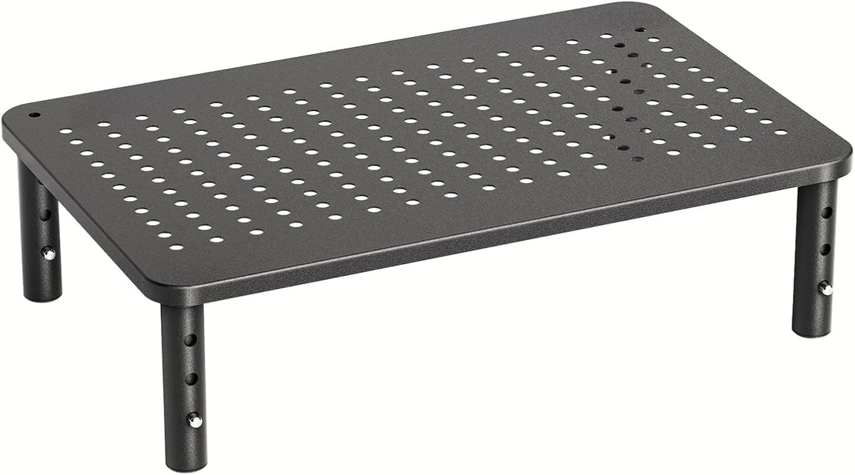 Black Three-Height Ventilated Monitor Riser