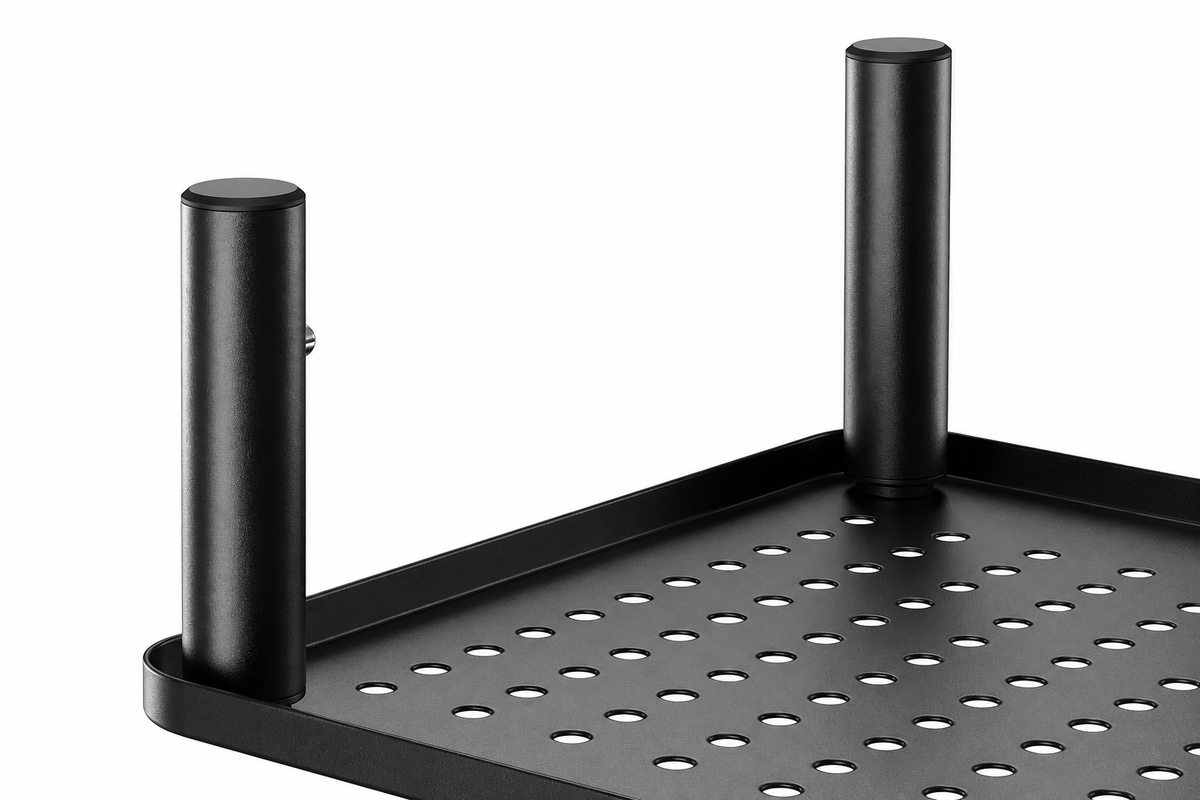 Black Three-Height Ventilated Monitor Riser - view 2