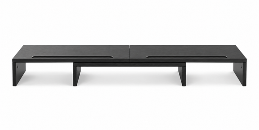 Black Adjustable Dual Monitor Riser