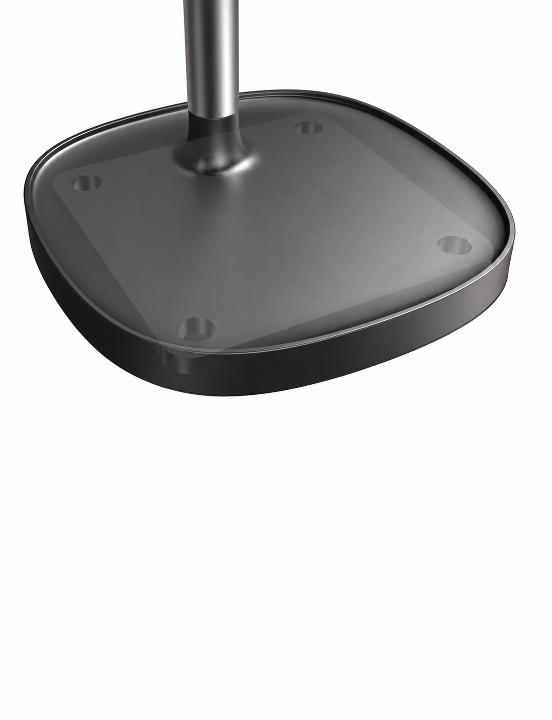 Black Height-Adjustable Desktop Phone Stand with Silicone Contact Pads - view 2