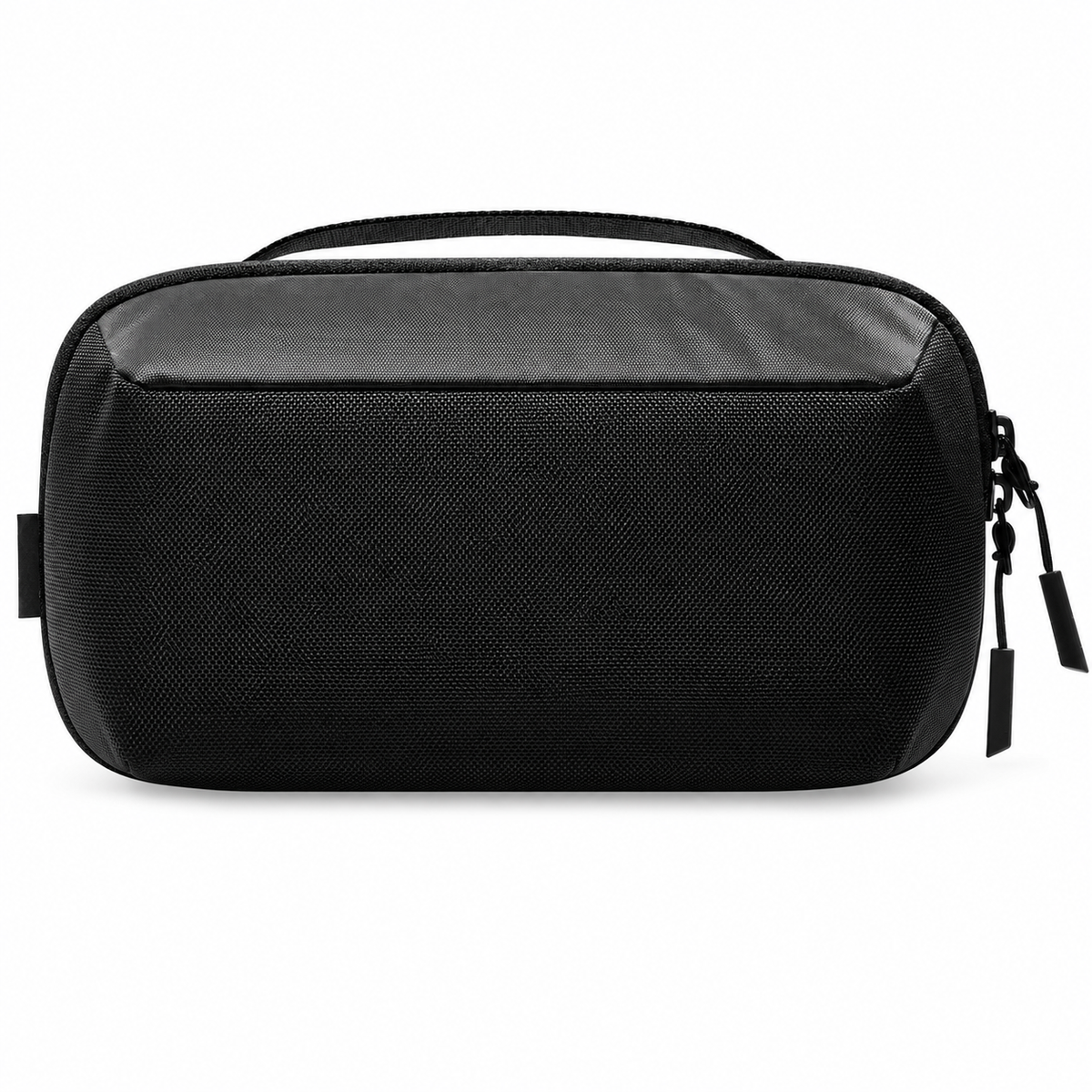 Black Electronics Organizer Pouch with Removable Card Panel
