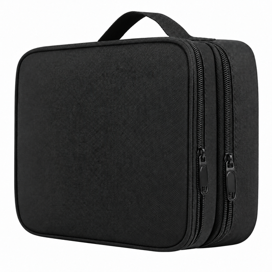 Antique Black Padded Electronics Organizer Case