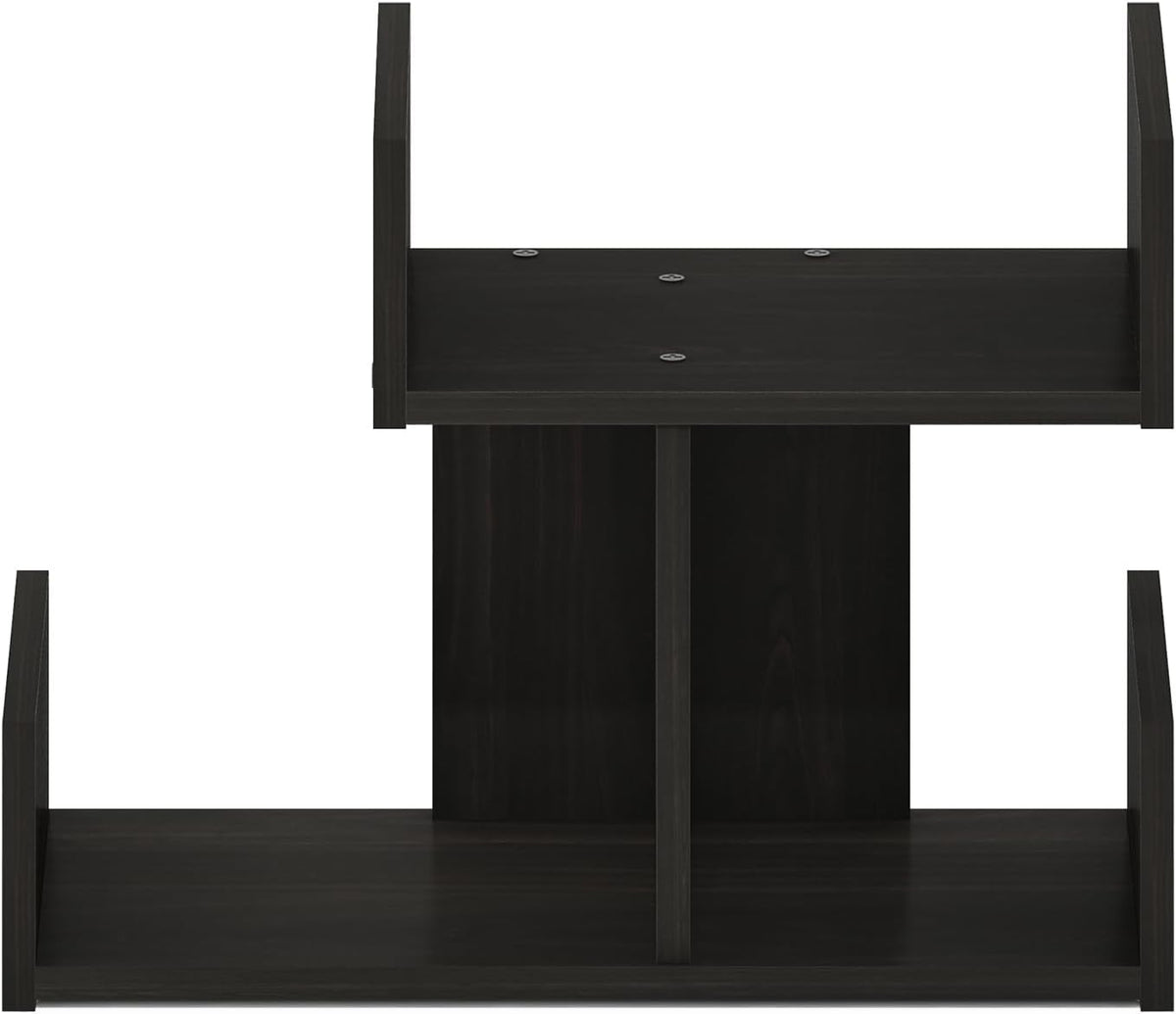 Compact Espresso Two-Tier Desktop Organizer with Open Compartments - view 2
